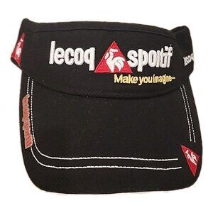 LE COQ SPORTIF new vintage mens womens Sun Visor golf tennis cap hat lapel pin